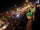 Novoroní oslavy v egyptské Káhie (31. prosince 2018)