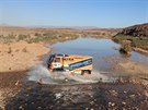 Tra Africa Race jdoucího po stopách pvodní Rallye Dakar brázdí v oranové...