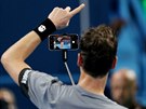 SELFÍKO. eský tenista Tomá Berdych po výhe ve tvrtfinále na turnaji v Dauhá