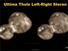 Planetka Ultima Thule ve 3D pro steroskopické brýle, jako je napíklad Google...