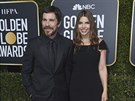 Christian Bale a Sibi Blazicová na Zlatých glóbech (Beverly Hills, 6. ledna...