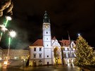 Novoron ohostroj v centru Olomouce (1. ledna 2018)