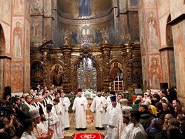 V ukrajinském kostele sv. Sofie v Kyjev slavili pravoslavní nejenom Vánoce,...