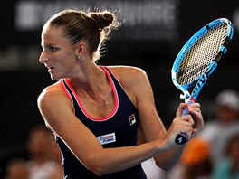 esk tenistka Karolna Plkov ve finle turnaje v Brisbane