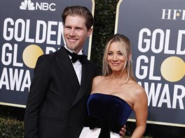 Karl Cook a Kaley Cuoco na Zlatých glóbech (Beverly Hills, 6. ledna 2019)