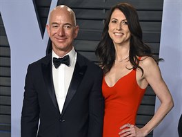 Jeff Bezos a MacKenzie Bezosová (Beverly Hills, 4. bezna 2018)