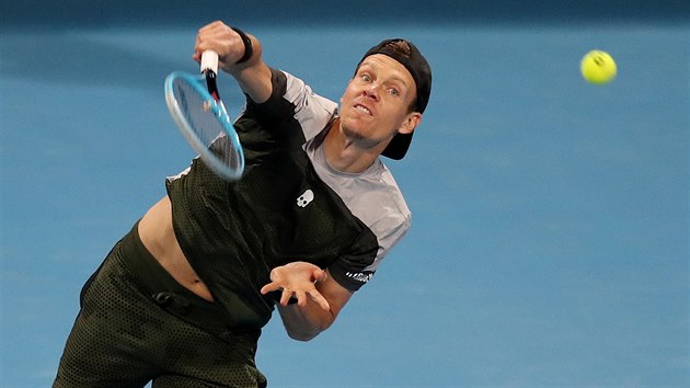 Tom Berdych v semifinle v Dauh.