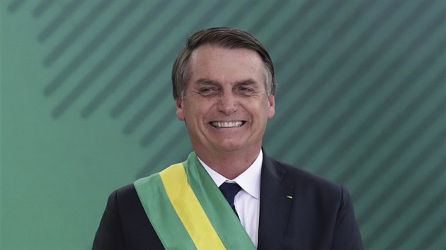 Brazilsk prezident Jair Bolsonaro pi inauguraci (1.1.2019)