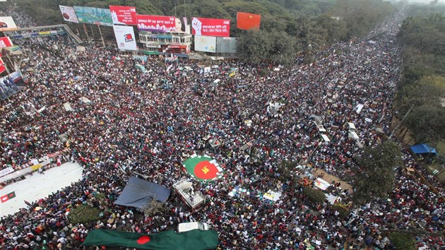 Protesty v Bangladi v roce 2013, kter vyvolalo hnut Shahbag.