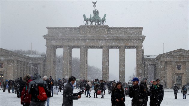 Sn�hov� nad�lka v n�meck�m Berl�n� (3. ledna 2019)