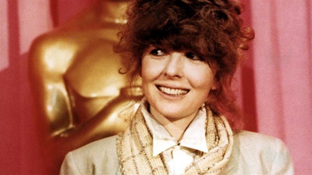 Diane Keatonov� s oscarovou so�kou za hlavn� �enskou roli ve sn�mku Annie Hallov�, 1978