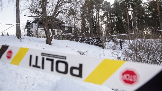 Dm Toma Hagena a jeho eny Anne-Elisabeth Falkevikov Hagenov v norskm Fjellhamaru (9. ledna 2019)