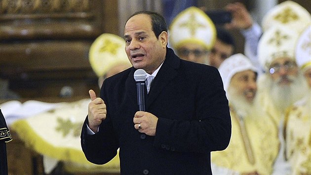 Nejvt kesansk svatostnek na Blzkm vchod otevel pobl Khiry egyptsk muslimsk prezident Abdal Fatth Ss (6.1.2019)