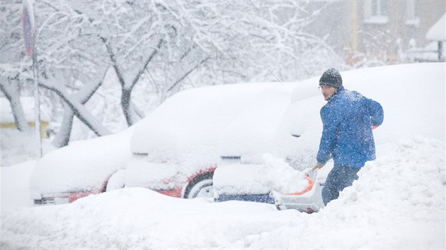 Jablonec nad Nisou se potk se snhovou kalamitou. (9. ledna 2019)