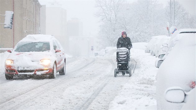 Jablonec nad Nisou se potk se snhovou kalamitou. (9. ledna 2019)