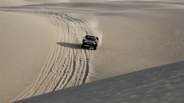 Sbastien Loeb na trati 2. etapy Rallye Dakar 2019.