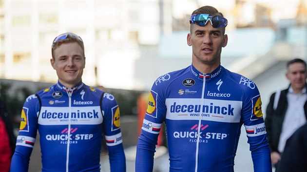 esk duo tmu Quick-Step, vlevo Petr Vako, vpravo Zdenk tybar.