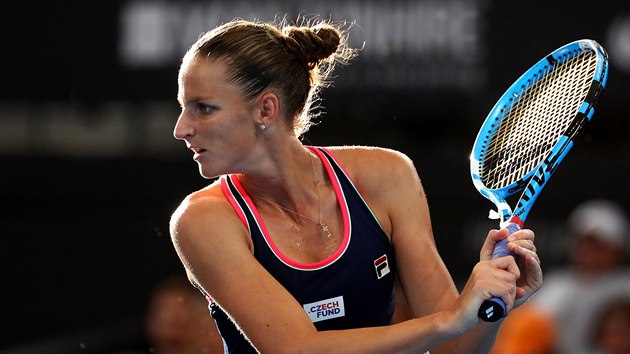 esk tenistka Karolna Plkov ve finle turnaje v Brisbane