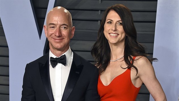 Jeff Bezos a MacKenzie Bezosová (Beverly Hills, 4. března 2018)