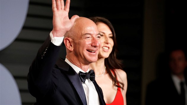 Jeff Bezos a jeho manelka MacKenzie Bezosov (Beverly Hills, 4. bezna 2018)
