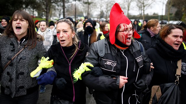 Protesty žlutých vest v Nantes (5. ledna 2019)