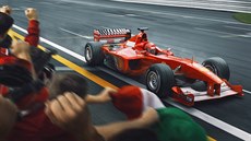 Obraz oslavující padesátiny Michaela Schumachera