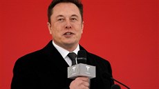 Elon Musk, zakladatel automobilky Tesla při otevření stavby první mimoamerické...