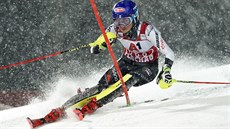 Americká lyaka Mikaela Shiffrinová ve slalomu ve Flachau.