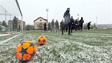 Momentka z tréninku fotbalist Olomouce