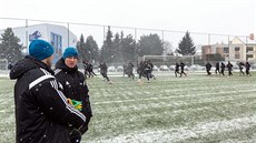 Momentka z tréninku fotbalist Olomouce