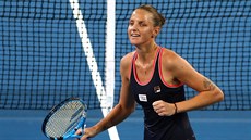 Karolína Plíková slaví triumf na turnaji v Brisbane.