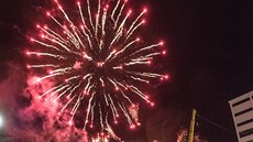 Novoro�ní oh�ostroj ve Zlín� (1. ledna 2018)