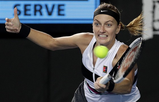 Petra Kvitová bhem 1. kola Australian Open.