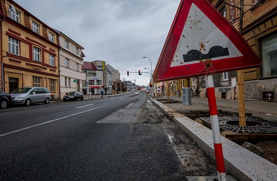 Oprava Budjovické ulice v Táboe. Ilustraní foto.