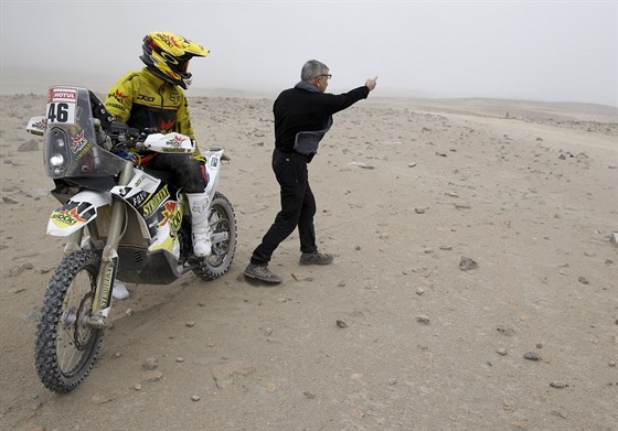 Etienne Lavigne, editel Rallye Dakar, nasmroval  Jana Brabce.