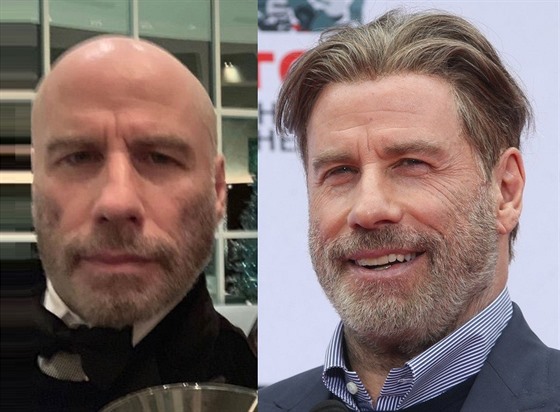 John Travolta v lednu 2019 a v prosinci 2018