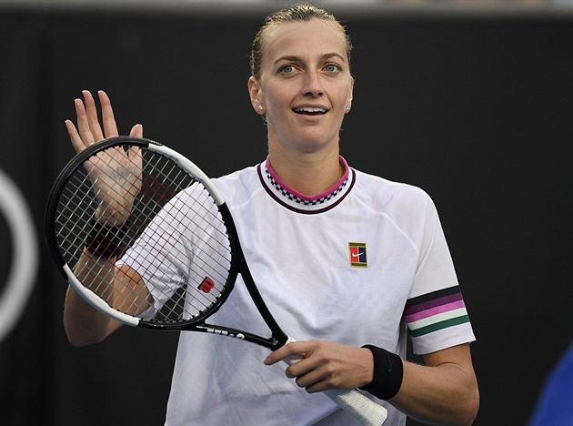 eská tenistka Petra Kvitová slaví vítzství ve 2. kole Australian Open.