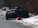 Nehoda tří osobních aut u Kytína (13. 1. 2019)