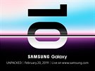 Samsung pedstaví model Galaxy S10 20. února.
