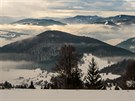 Pohled z vrcholu Ski centrum Mýto k Veporským vrchm