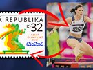 Je na potovní známce atletka Zuzana Hejnová?
