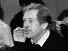 Dramatik Václav Havel pi praském jednání Obanského fóra s komunistickou...