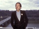 Dramatik Václav Havel pi jednání v praském hotelu Hilton (1. prosince 1989)