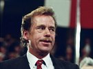 Václav Havel bhem sametové revoluce 