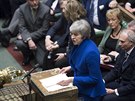 Britská premiérka Theresa Mayová v parlamentu v Londýn (17.1.2019).