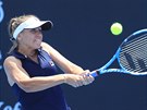 Sofia Keninová ve finále turnaje v Hobartu.