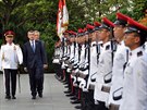 Premiér Andrej Babi (druhý zleva) zahájil 14. ledna 2019 návtvu Singapuru....
