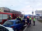 Nehoda v Modansk ulici v Praze 12. (10. 1. 2019)