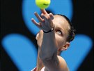 NA PODÁNÍ. eská tenistka Karolína Plíková servíruje ve druhém kole Australian...