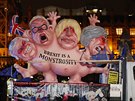 Demonstrace proti brexitu ped britskm parlamentem (16. ledna 2019)